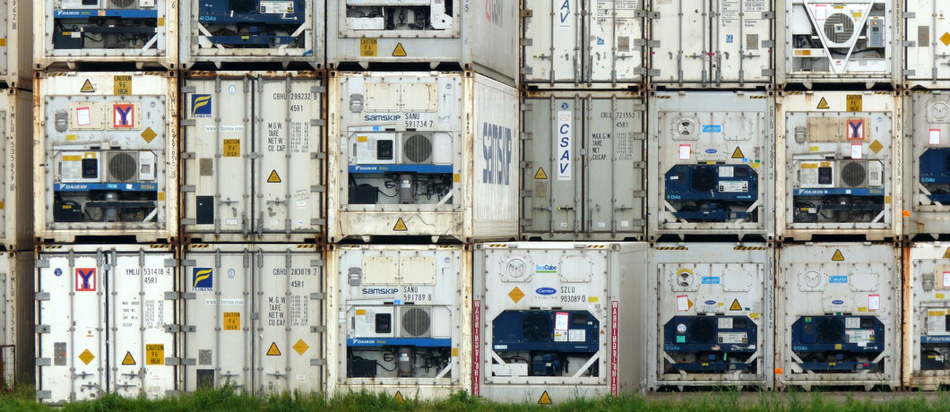 containerterminal in de Rotterdamse haven