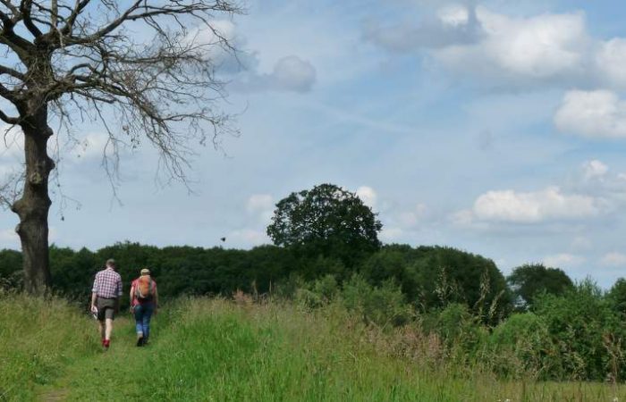 Wandelen over de Bomendijk bij Deventer