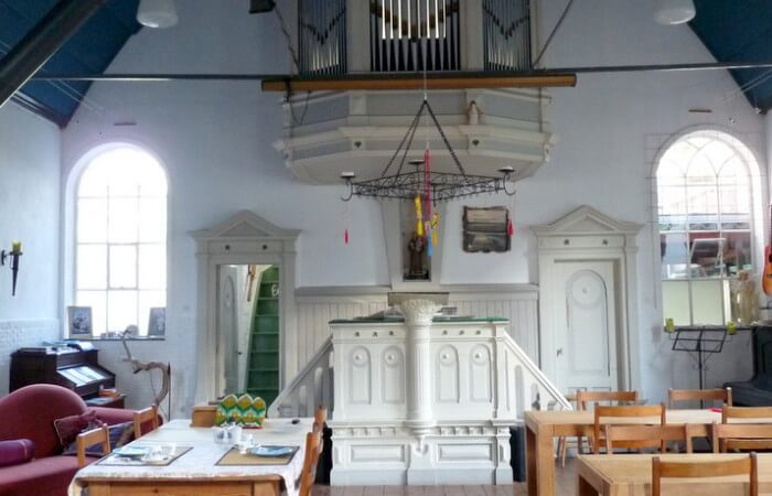 Kerkje van B&B Slapen in het orgel