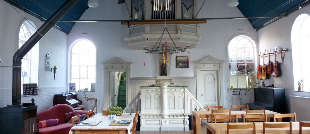 Kerkje van B&B Slapen in het orgel