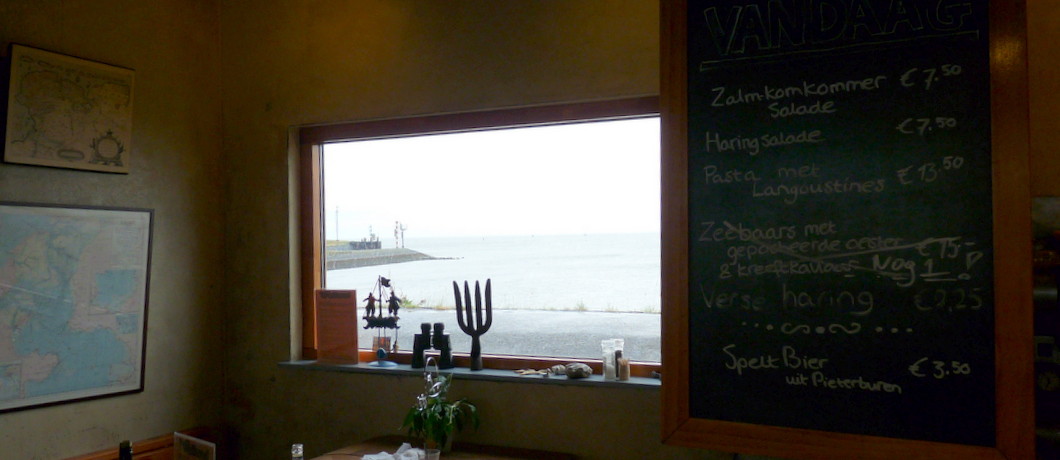 Uitzicht op de Waddenzee bij restaurant 't Ailand