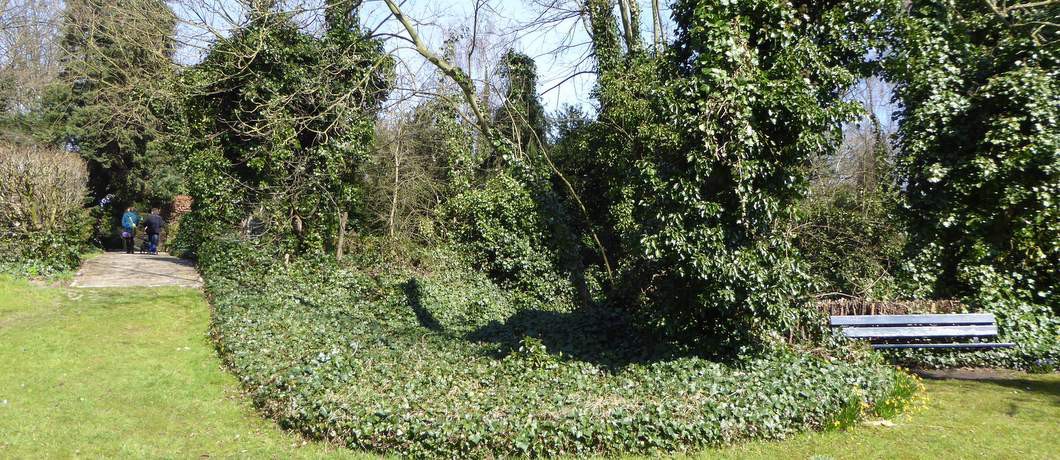 Bankje om te mijmeren op begraafplaats Huis te Vraag