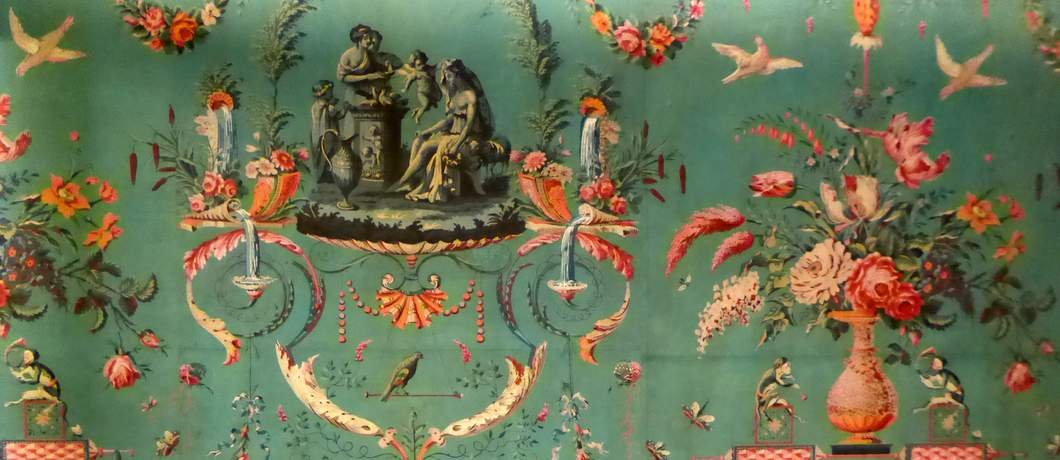 Eeuwenoud behang in Museum Meermanno