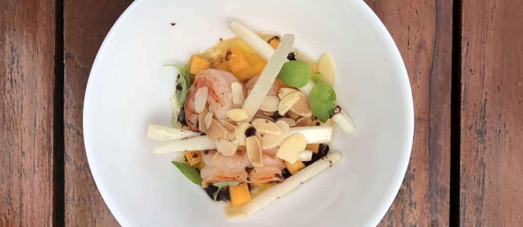 Klein gerecht met gamba van de tastebar