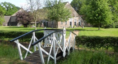 Oude boerderijen bij de wandeling rondom beschermd dorpsgezicht Echten