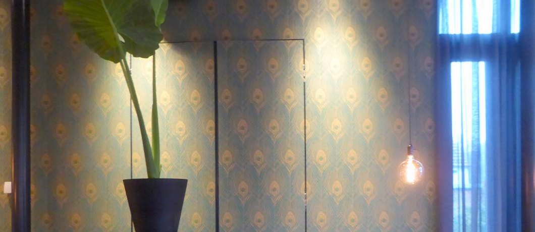 Een van de vele mooie behangetjes in hotel De Heerlyckheid