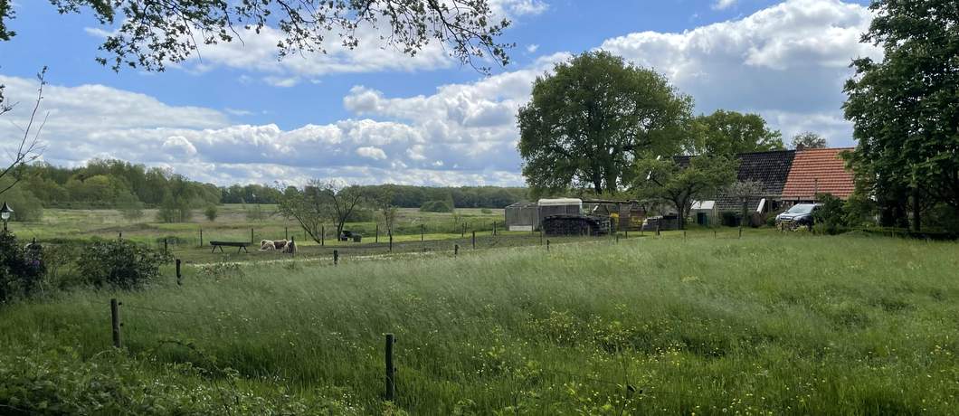 Heuvelachtig landschap tijdens het wandelen rond Roden