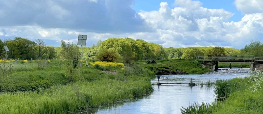 Beken en vistrappen tijdens het wandelen rond Roden