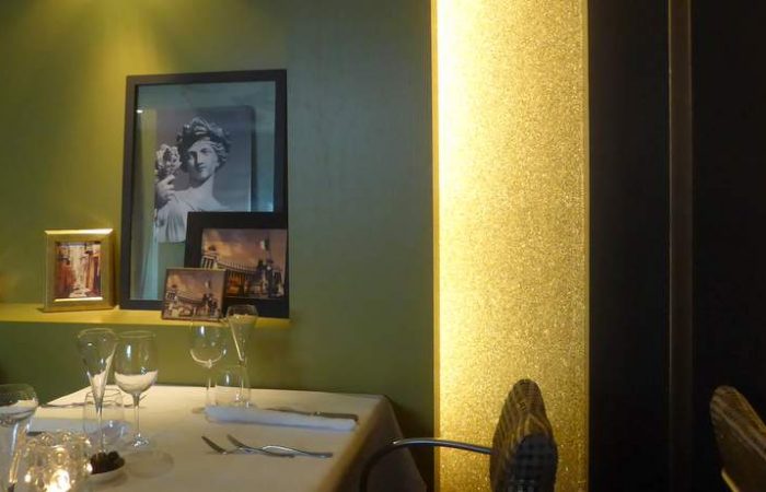 Interieur met Italiaanse accenten in restaurant Verso in Enschede