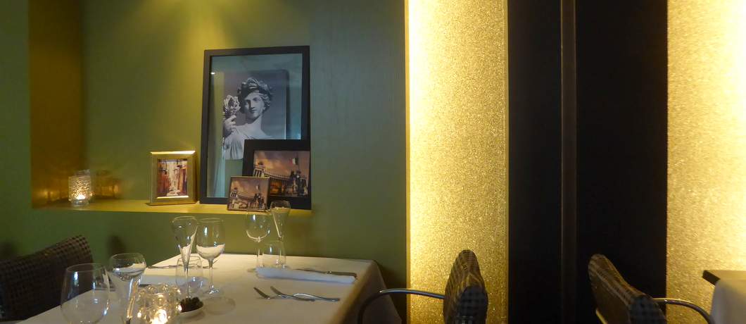 Interieur met Italiaanse accenten in restaurant Verso in Enschede