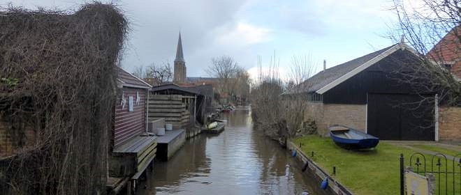 Watertje tussen de straten van Workum