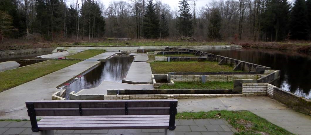 Schaalmodel van de Maasvlakte Stroomversnelling in het Waterloopbos