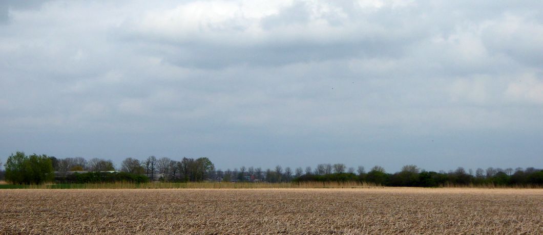 Omgeploegde velden tijdens de bloesemwandeling over het Errekomsepad.